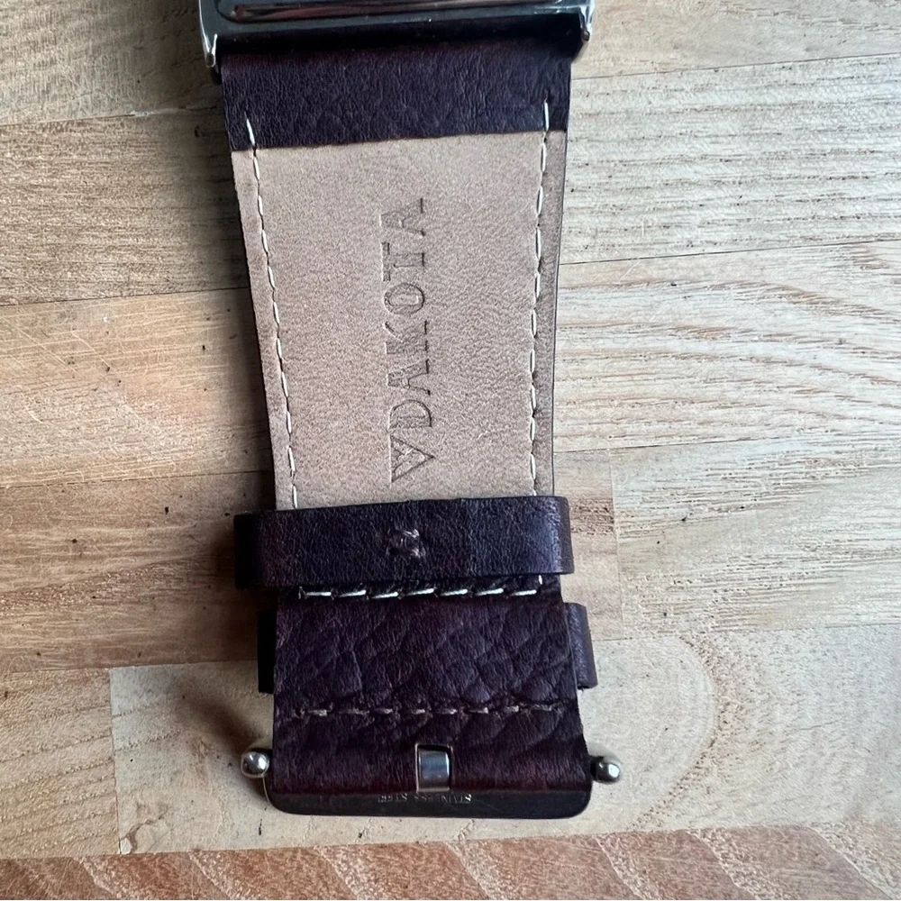Dakota moon glow mens digital leather strap watch NEW BATTERY